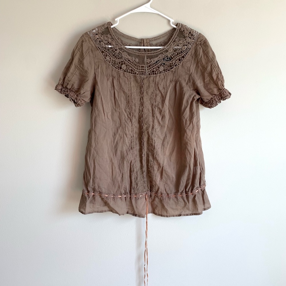 Brown Blouse by Sanctuary Clothing Medium